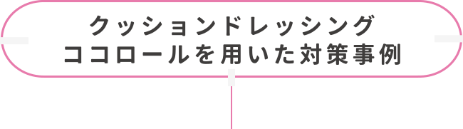 クッションドレッシングココロールを用いた対策事例